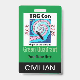 TAG Con 2026 - Quadrant Vert - Badge Civil
