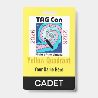 TAG Con 2026 - Yellow Quadrant - Cadet Badge