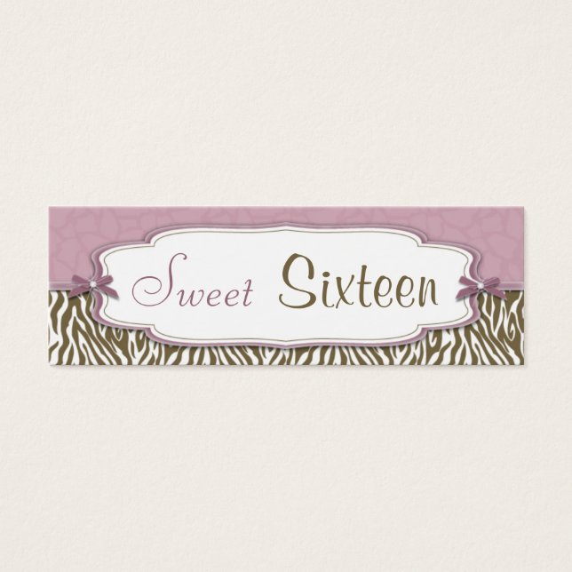 Tag de cadeau Chic Safari Skinny (Devant)