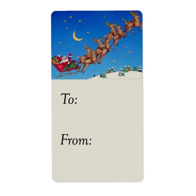 Tag de cadeau de père Noël (Devant)