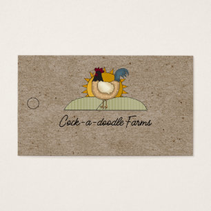 Tag de produit Rustic Country Rooster Farm Kraft