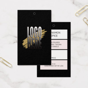 Tag du prix de la chandelle de soja artisanale ave