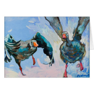 Tag! Geese Playing Games Customizable