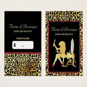 Tag Hang de la boutique Empreinte de léopard en or