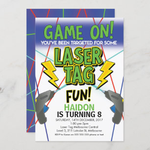 Tag laser Invitation d'anniversaire