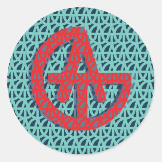 tag_logo_pattern_9 - Customized Classic Round Sticker