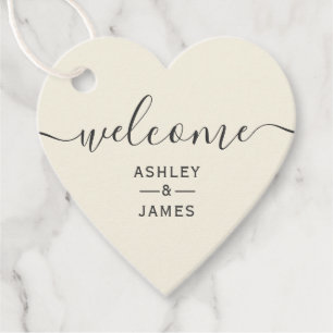 Tag Mariage de bienvenue, étiquette cadeau de sac 