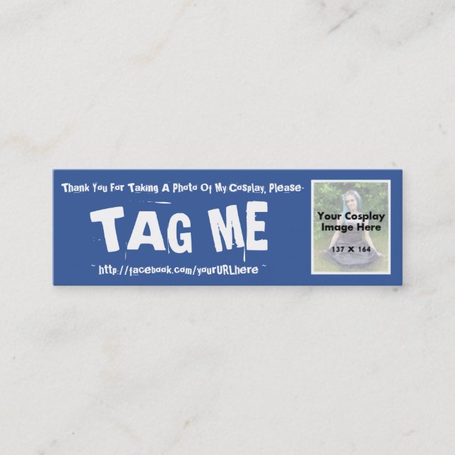 Tag My Cosplay Photos On Facebook (Front)