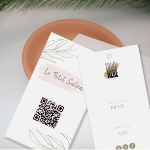 Tag Prix du logo du code QR botanique moderne