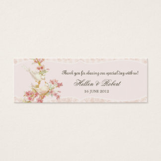 Tag vintage Romantique Oiseaux en amour Mariage Fa