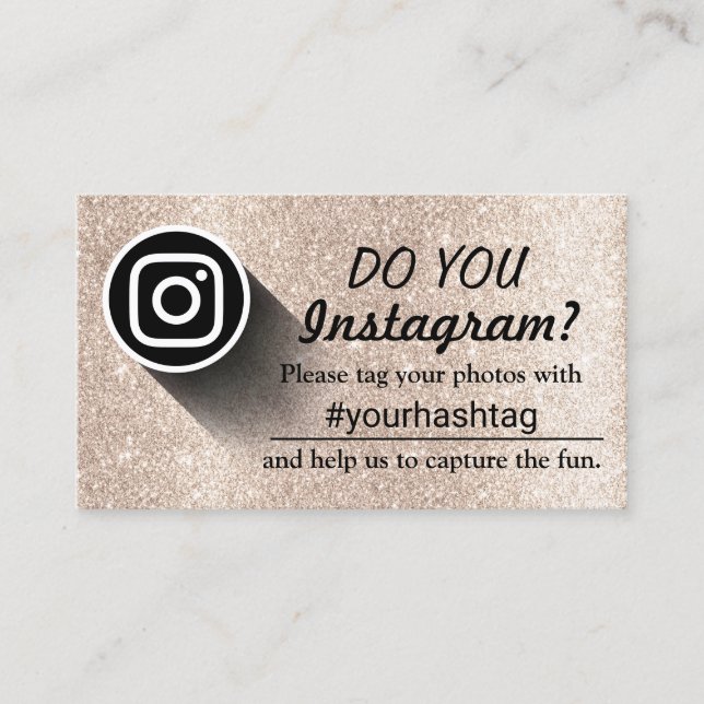 Tag Your Instagram Photos Hashtag Modern Gold (Front)