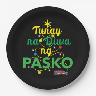 Tagalog Philippines Spirit of Christmas Paper Plate