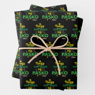 Tagalog Philippines Spirit of Christmas Wrapping Paper Sheet