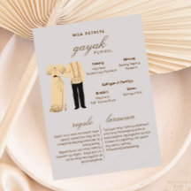 Tagalog Wedding Invitation Filipiniana Attire Card
