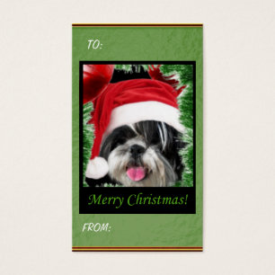Tags cadeaux Christmas Shih Tzu
