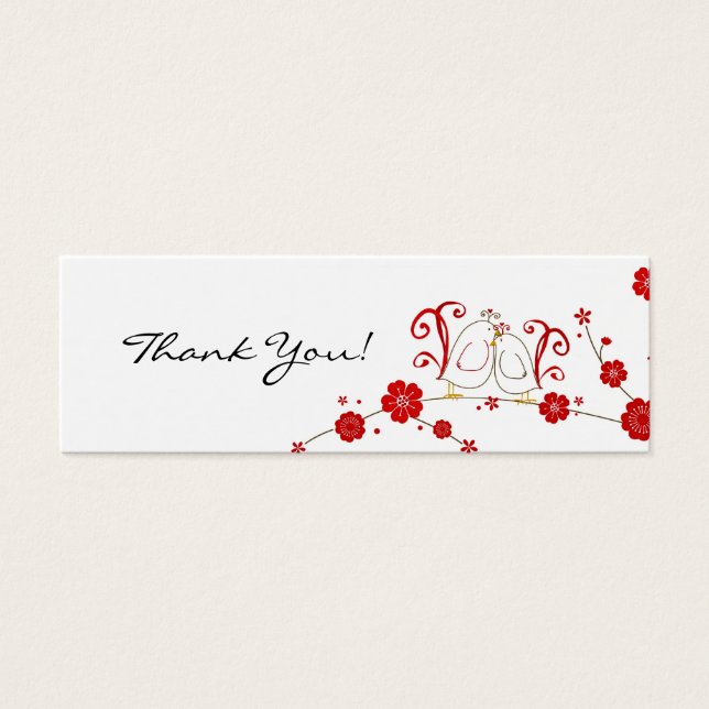 Tags cadeaux, Lovebirds, Merci (Devant)