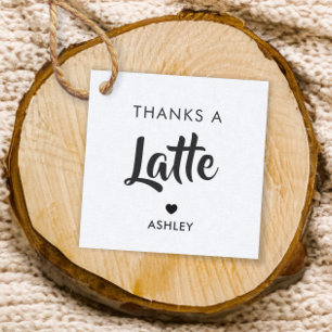 Tags Merci beaucoup, Étiquette de cadeau de café,