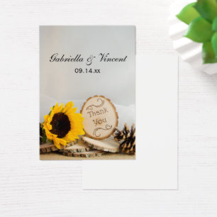 Tags Sunflower Woodland Merci Wedding Favor