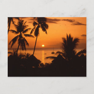 tahiiti sunset postcard