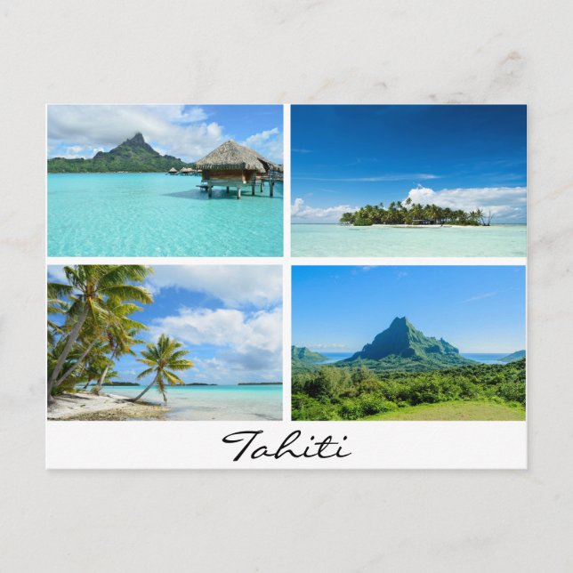 Tahiti and French Polynesia landscapes postcard (Front)