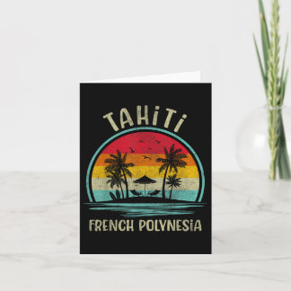 Tahiti Beach French Polynesia Family Summer Vacati Card