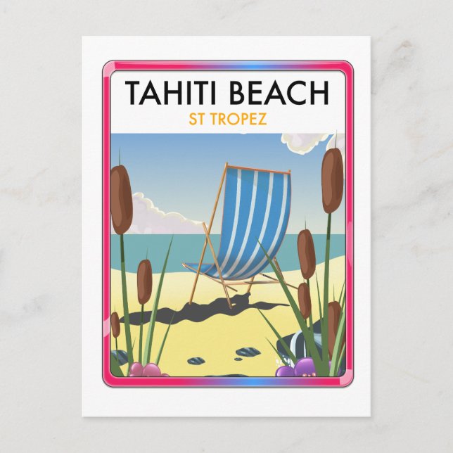 Tahiti beach st tropez postcard (Front)
