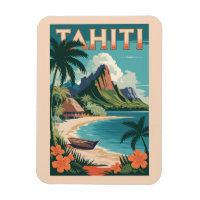 Tahiti French Polynesia Illustration Travel Art