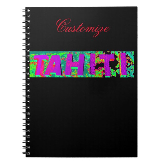 Tahiti Sign Thunder_Cove Notebook (Front)