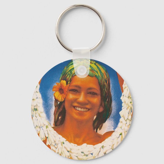 Tahiti ~ The Pearl of the Pacific Keychain (Front)