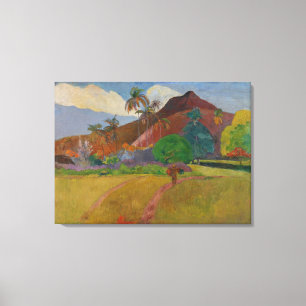 Tahitian Landscape, 1891 (oil on canvas) Canvas Print