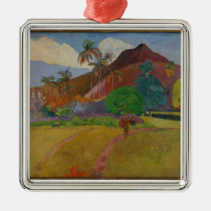 Tahitian Landscape, 1891 (oil on canvas) Metal Ornament