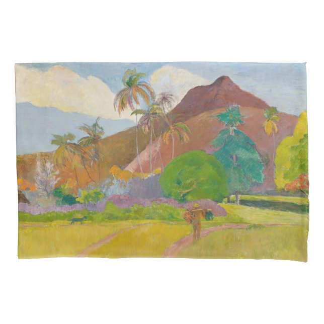 Tahitian Landscape (by Paul Gaugin) Pillowcase (Front-Left)