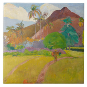 Tahitian Landscape (by Paul Gaugin) Tile