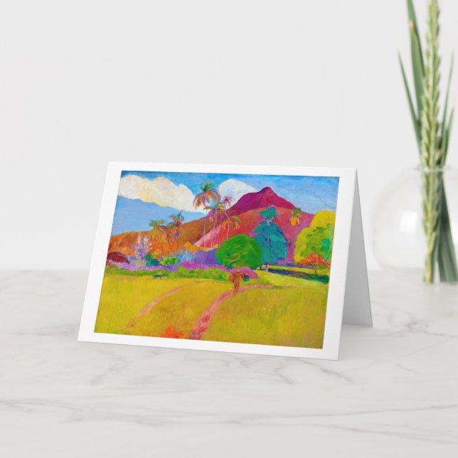 Tahitian Landscape, Gauguin Card (Front)