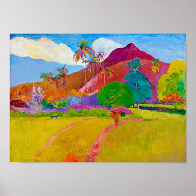 Tahitian Landscape, Gauguin Poster (Front)
