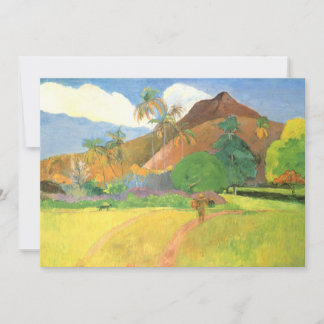 Tahitian Landscape, Mountains Tahiti, Paul Gauguin