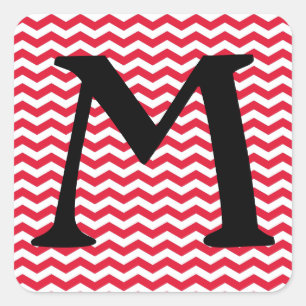 Tahitian Orchid Wave Chevron Square Sticker
