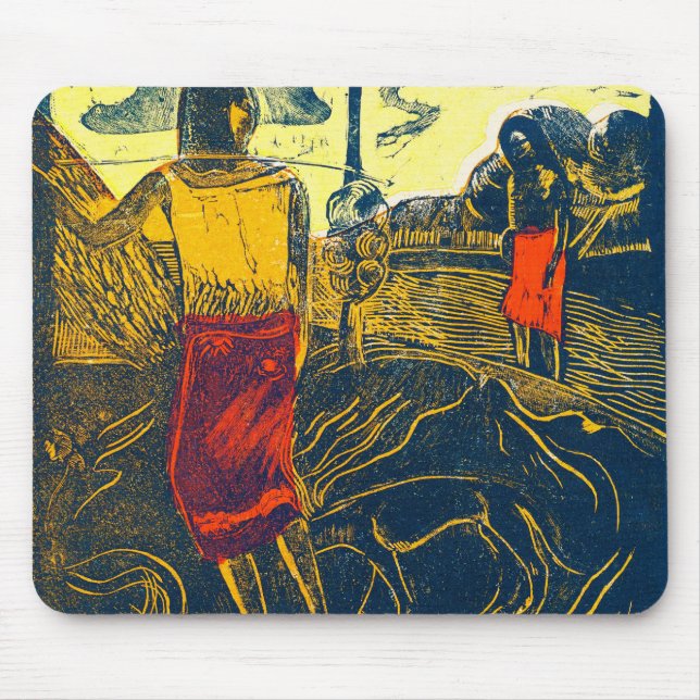 Tahitian Women and Dog, Gauguin Mouse Pad (Front)