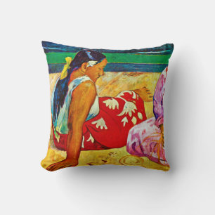 Tahitian Women, Gauguin Throw Pillow