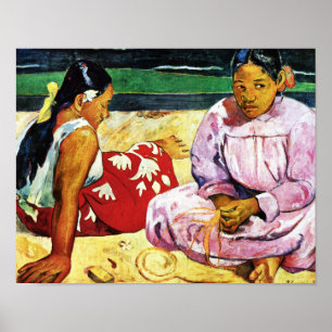 Tahitian Women on the Beach by Paul Gauguin Poster