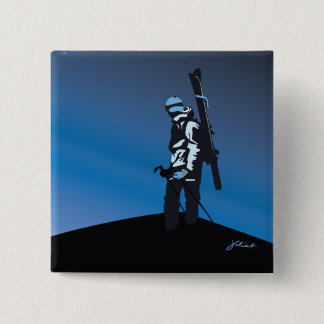 tahoe ski backcountry looking out 2 inch square button