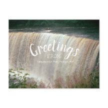 Tahquamenon Falls Greetings Michigan Waterfall