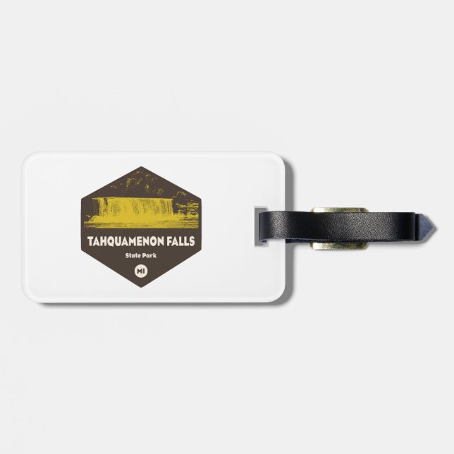 Tahquamenon Falls State Park Michigan Luggage Tag (Back Horizontal)
