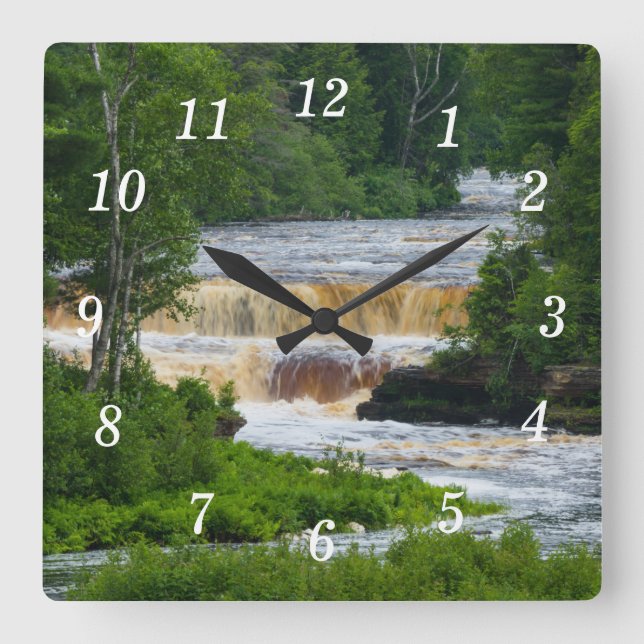 Tahquamenon Lower Falls Wall Clock (Front)