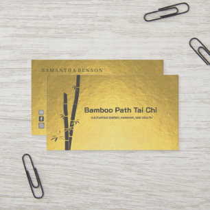 Tai Chi and Qigong - Bamboo  Business Card