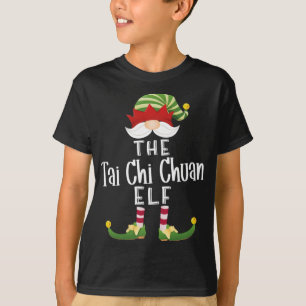 Tai Chi Chuan Elf Christmas Funny Pajama Party T-Shirt