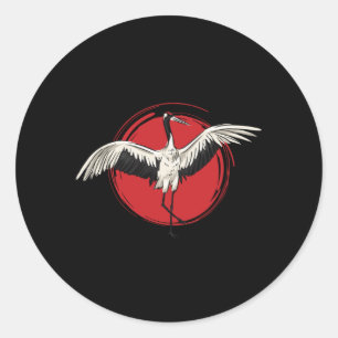 Tai Chi Crane Classic Round Sticker