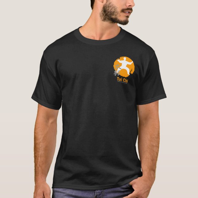 Tai Chi Design on Black T-Shirt (Front)