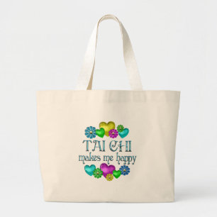 Tai Chi Happiness Large Tote Bag