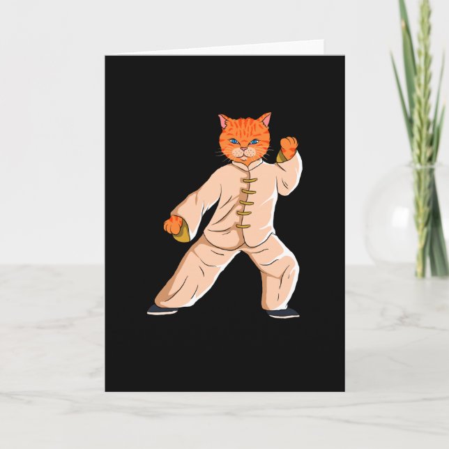Tai Chi Instructor Tai Chi Cat Card (Front)